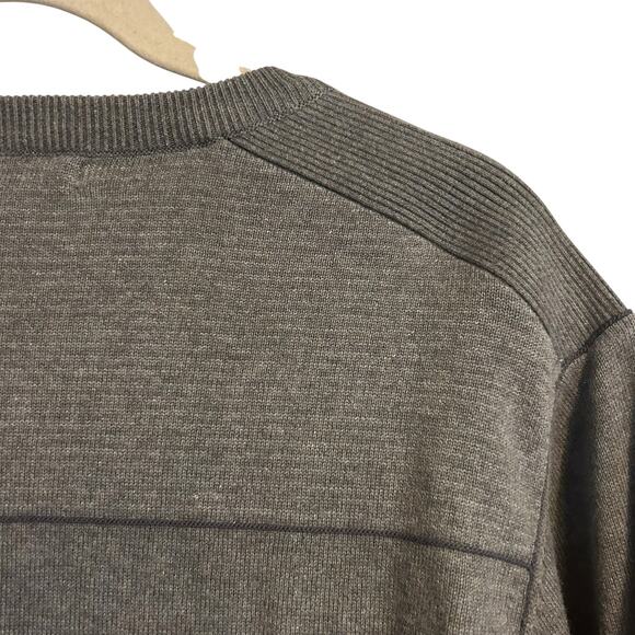 NWT Cutter Buck Gray Sweater Mens Sz Small Broadview Crew Cotton Office Casual - Picture 13 of 16